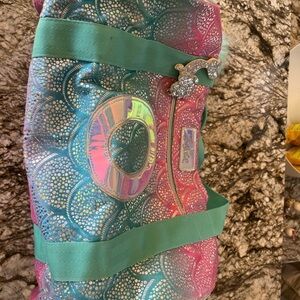 Justice girls “O” Initial mermaid duffel bag